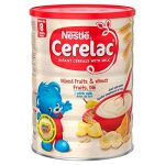 سرلاک شیر و گندم به همراه میوه نستله nestle