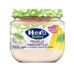 پوره میوه موز همراه ماست هروبیبی hero baby