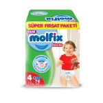 پوشک شورتی مولفیکس سایز 4 (76عددی) Molfix