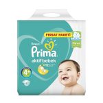 پوشک پریما پمپرز ترک اونتاژ سایز 4+ (62 تایی) Prima Pampers