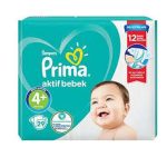 پوشک پریما پمپرز ترک سایز ۴+ (۲۹ تایی) pampers prima