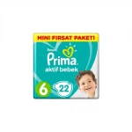 پوشک پریما پمپرز ترک سایز ۶ بسته ۲۲ تایی pampers prima