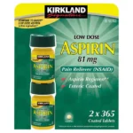 پک دو عددی قرص آسپرین کرکلند Kirkland Signature Aspirin Low Dose 81 mg