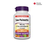 قرص عصاره ساوپالمتو Webber Naturals Saw Palmetto 160mg وبر نچرالز (90 عددی)