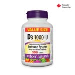 قرص ویتامین Webber Naturals ‌D3 1000iu وبر نچرالز (500 عددی)