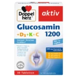 کپسول گلوکوزامین دوپل هرز اکتیو آلمانی دوز 1200 غنی شده با D3+K+C